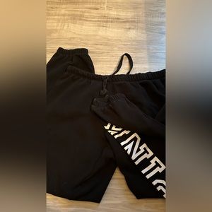 pink baggy sweatpants